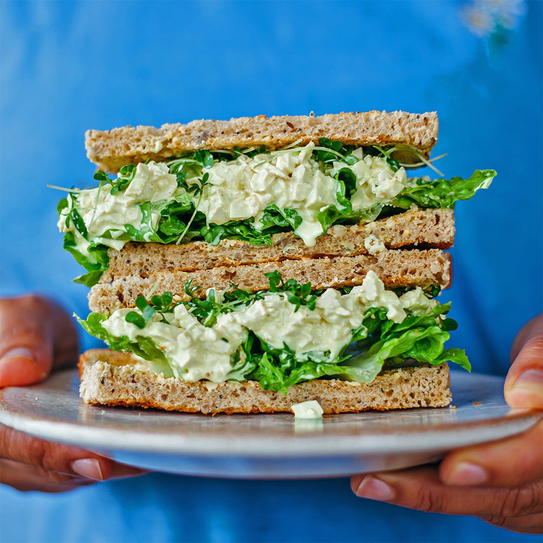 Vegan Egg Salad Mayonnaise Sandwich Recipe - So Vegan