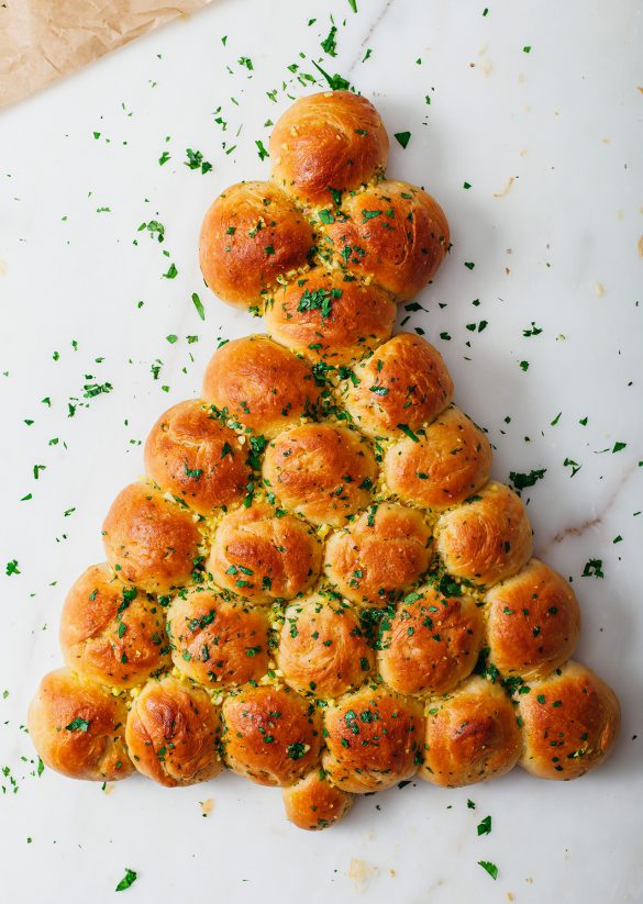 Garlic Bread Christmas Tree Sharer Vegan Recipe