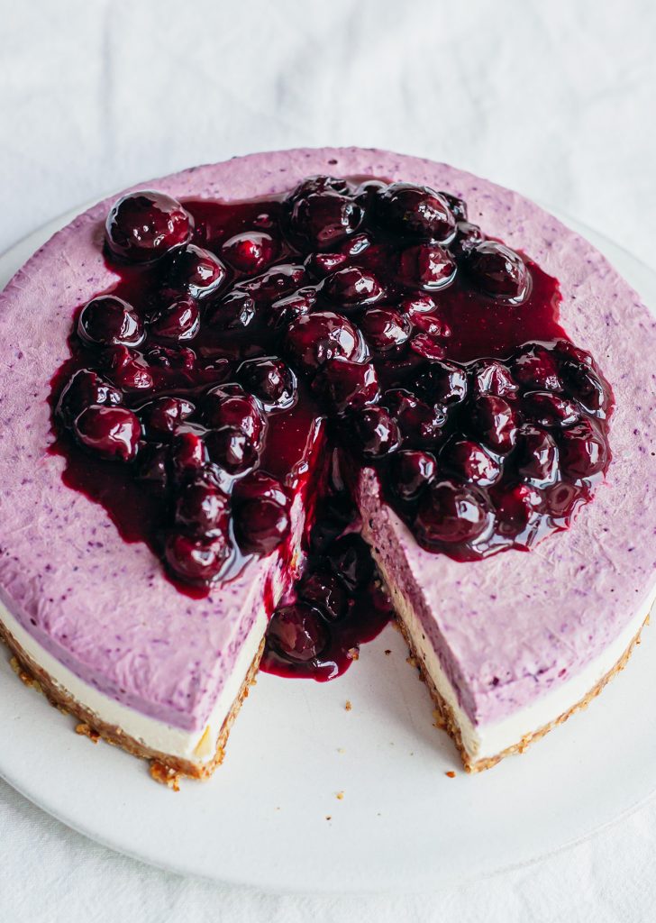 No bake blueberry cheesecake so vegan