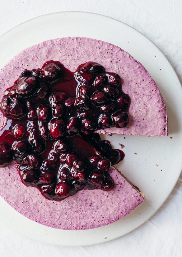 Vegan No Bake Blueberry Cheesecake Recipe