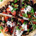 Middle-Eastern Inspired Spiced Aubergine Pizza Vegan Recipe