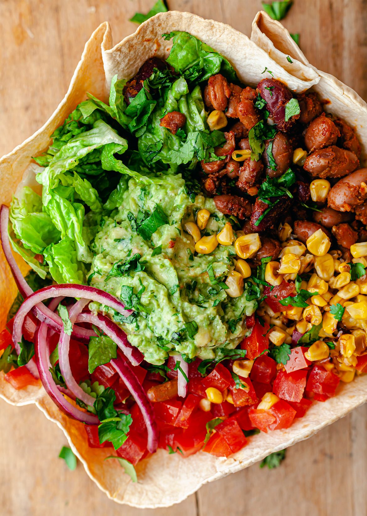 Crispy Tortilla Taco Bowl Vegan Recipe