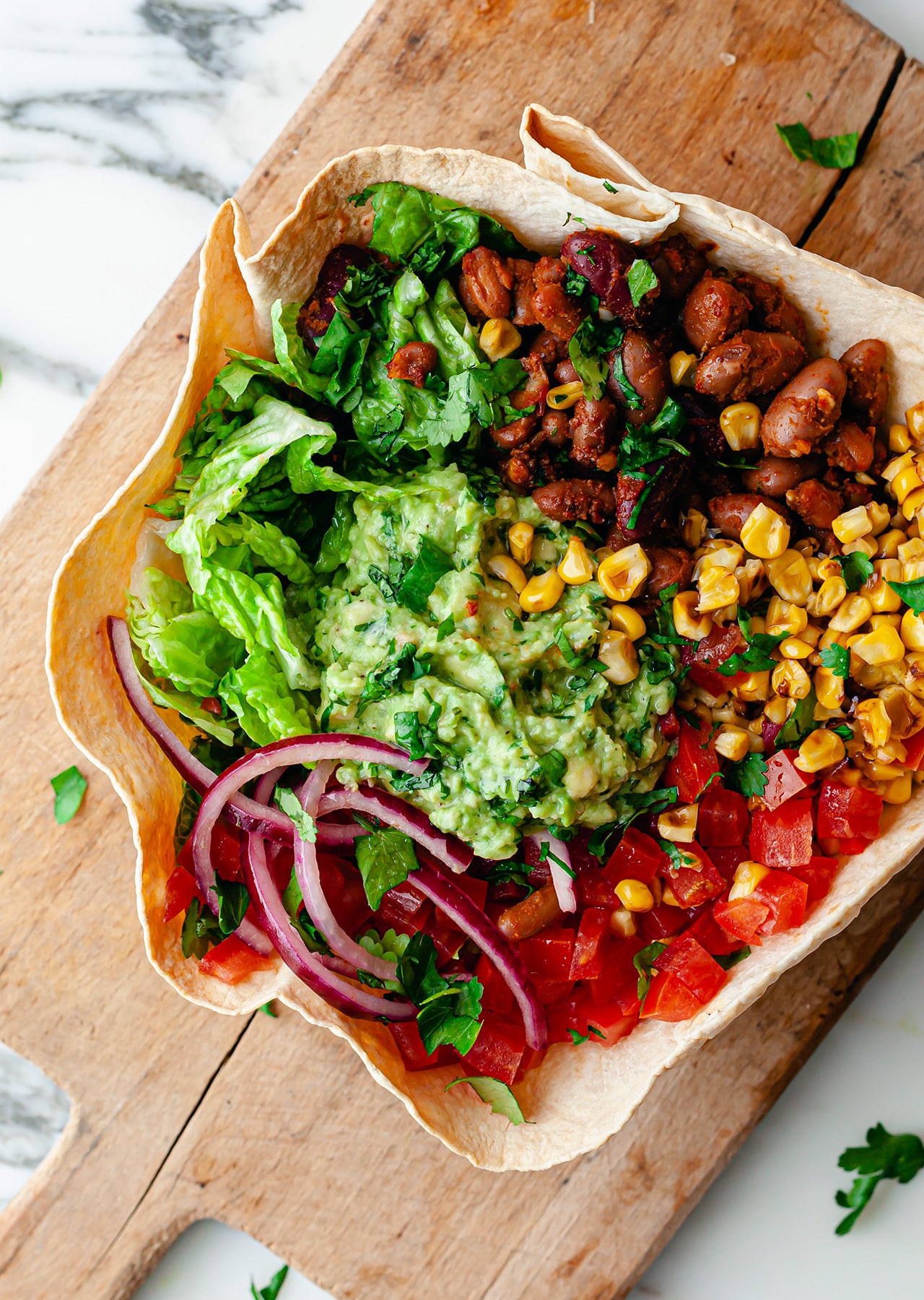 Crispy Tortilla Taco Bowl Vegan Recipe