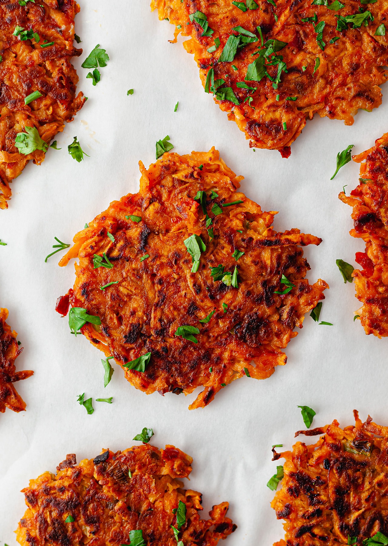 Harissa Sweet Potato Fritters Vegan Recipe