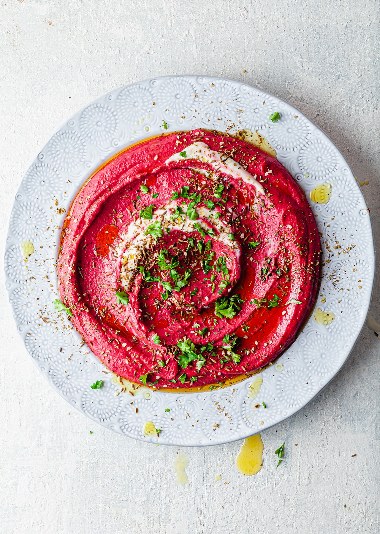 Smooth Beetroot Hummus Vegan Recipe