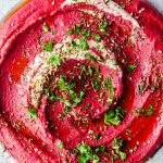 Smooth Beetroot Hummus Vegan Recipe