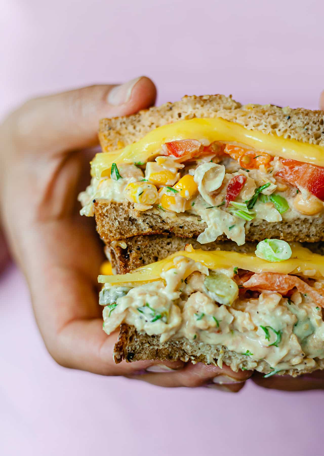 Vegan Chickpea Tuna Melt Sandwich Recipe