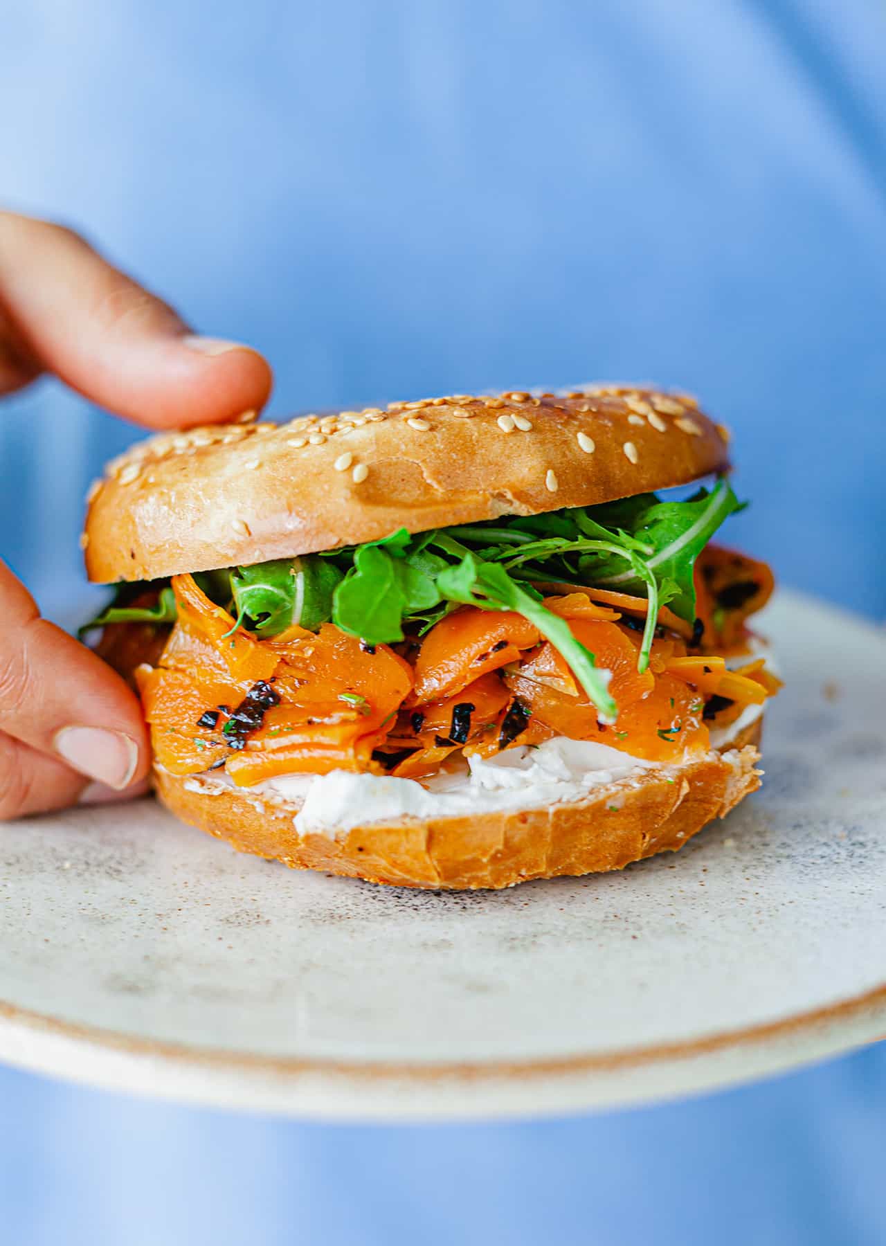 Carrot Salmon Lox Vegan Bagels Cream Cheese Recipe