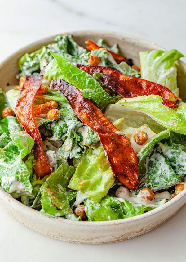 Carrot 'Bacon' Caesar Salad SO VEGAN
