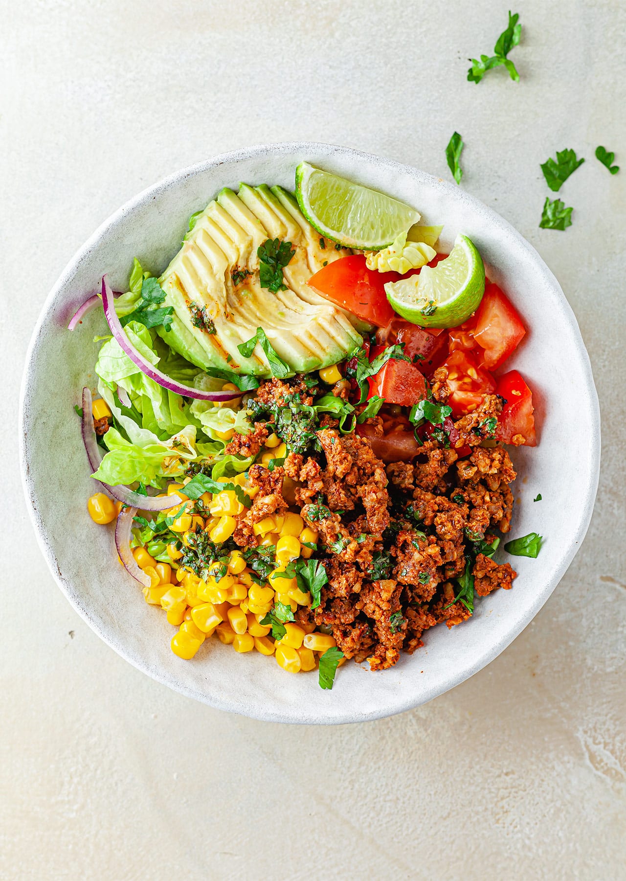 Vegan Mexican Salad Bowl Walnut Recipe