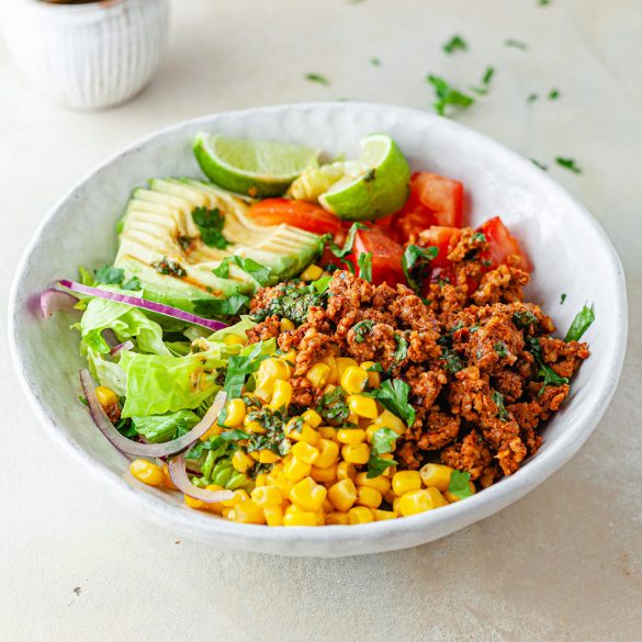 Vegan Mexican Salad Bowl Walnut Recipe