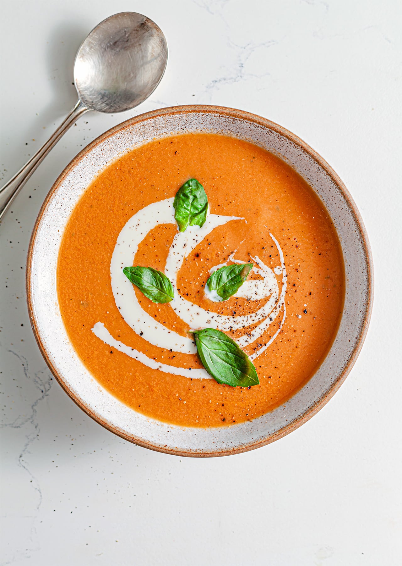 Creamy Tomato Basil Soup Vegan Recipe
