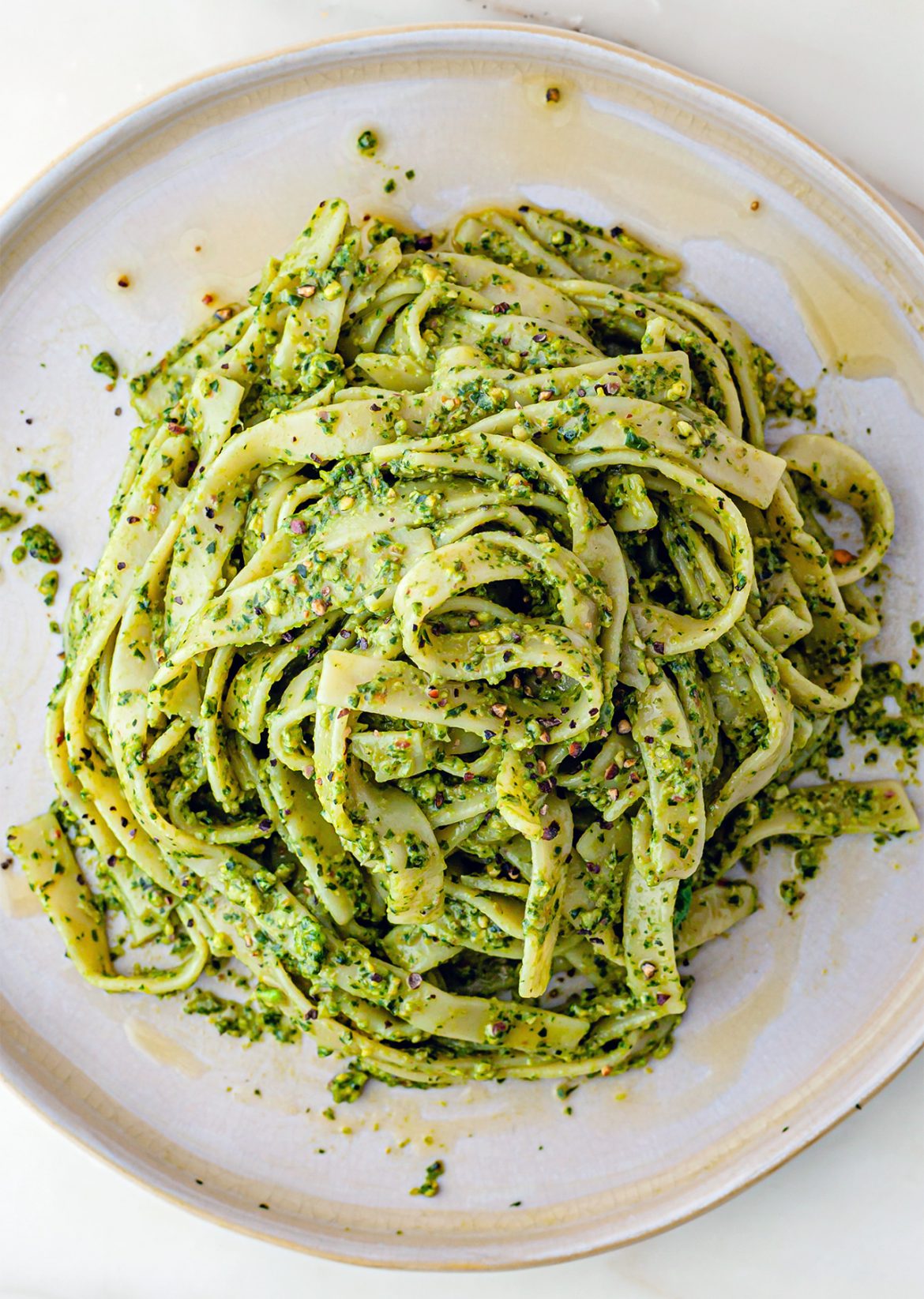 Pistachio Pesto Pasta Vegan Recipe