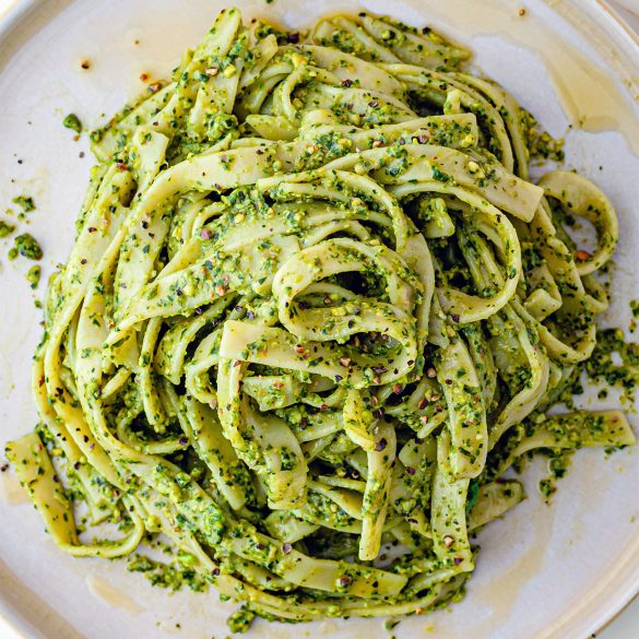 Pistachio Pesto Pasta Vegan Recipe