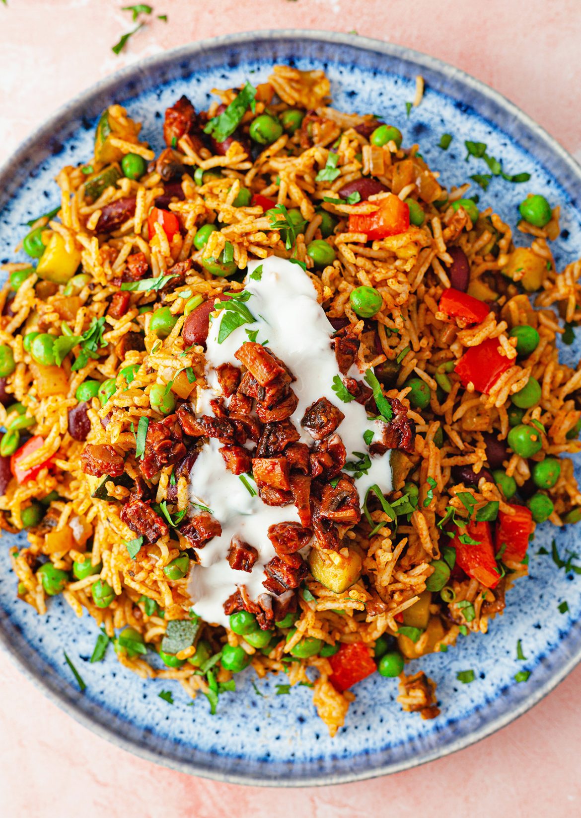 Vegan Chorizo Mushroom Cajun Fried Rice Recipe