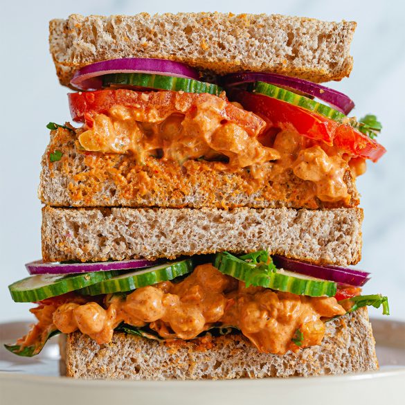 Vegan Chickpea Masala Sandwich Recipe