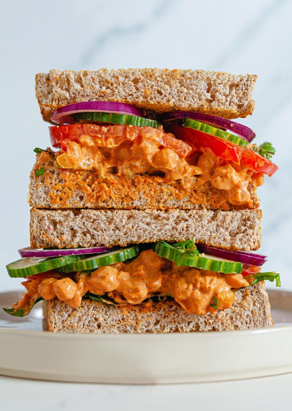 Vegan Chickpea Masala Sandwich Recipe