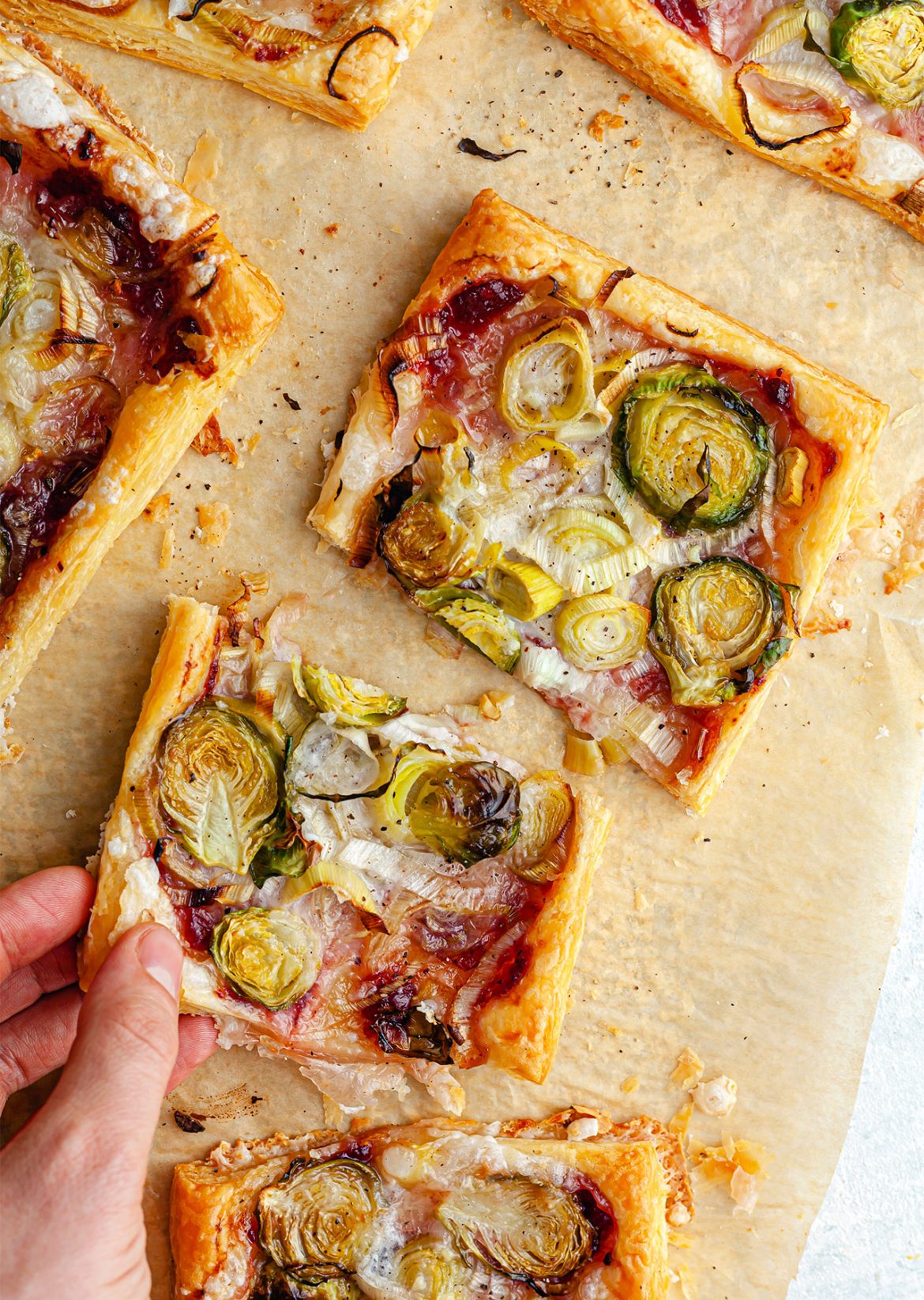 Leek + Brussels Sprouts Tarts Vegan Recipe