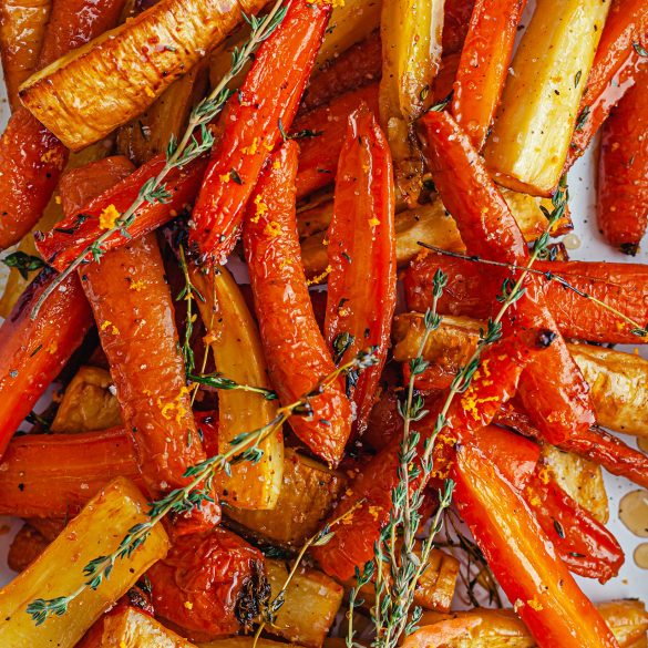 Orange Glazed Roasted Vegetables Vegan Recipe