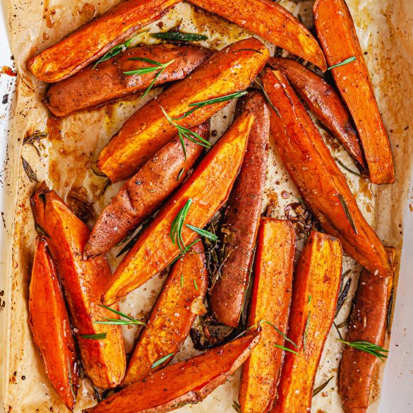 Cinnamon Roasted Sweet Potatoes Vegan Recipe