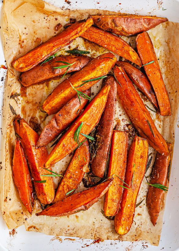 Cinnamon Roasted Sweet Potatoes Vegan Recipe