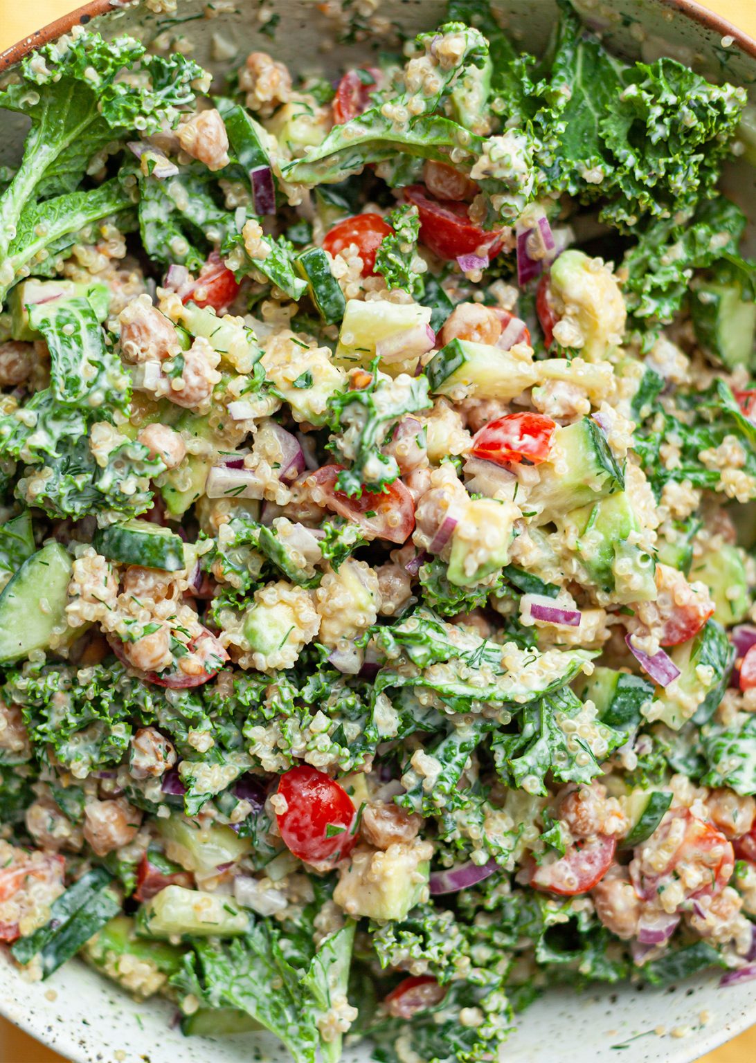 High Protein Quinoa Ranch Salad SO VEGAN