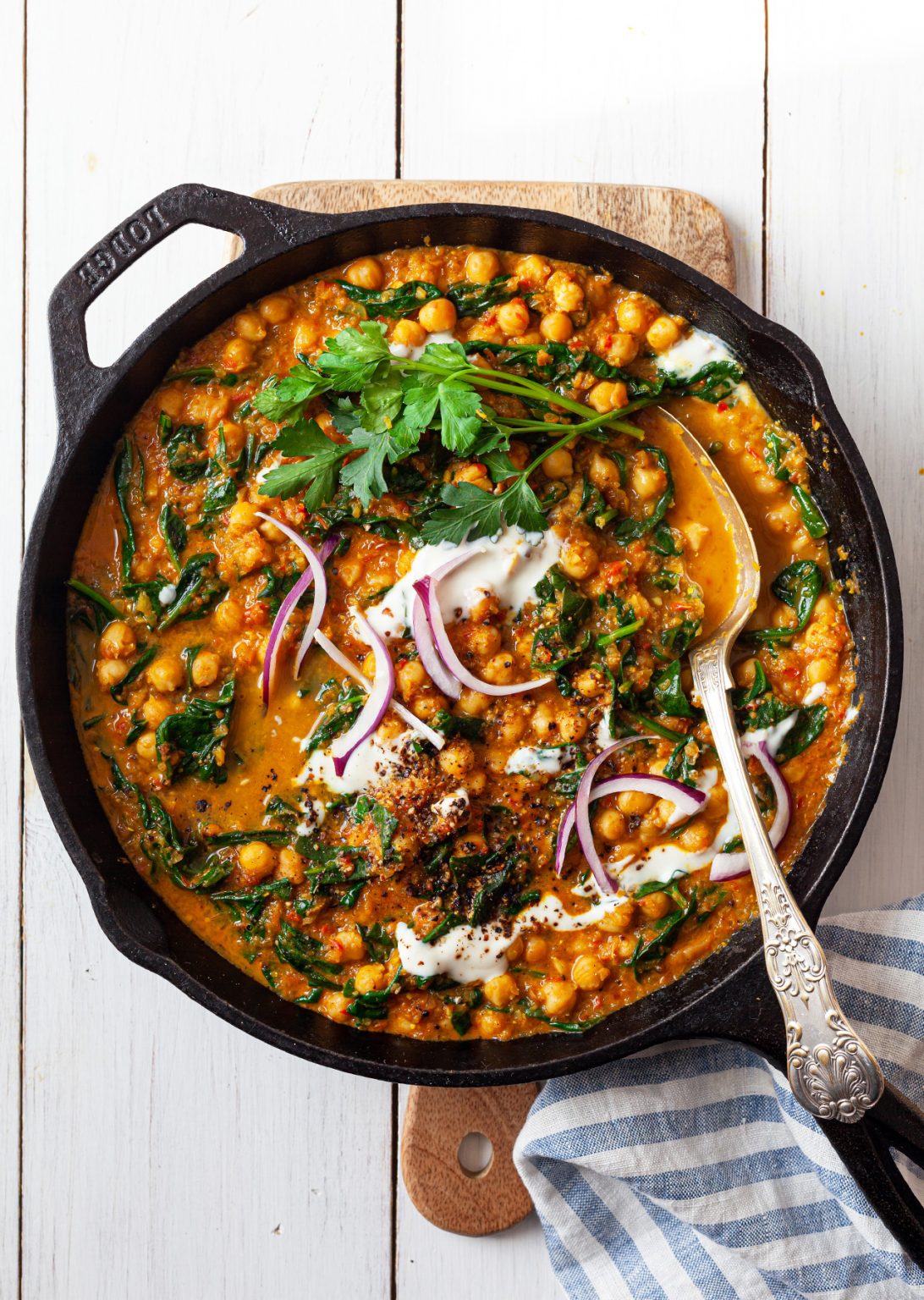 Spinach + Chickpea Curry SO VEGAN