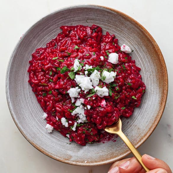 vegan beetroot risotto