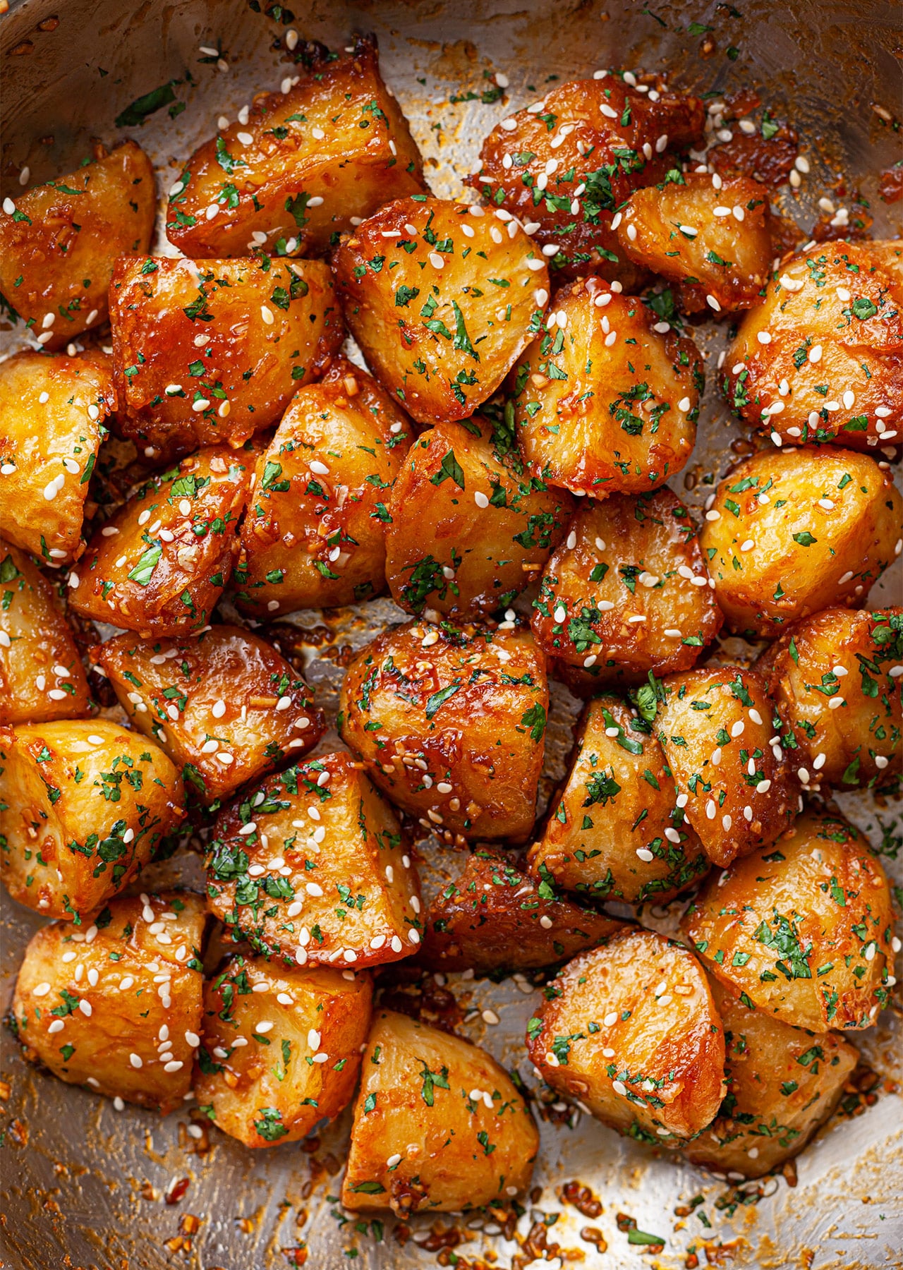 Sriracha Glazed Roast Potatoes