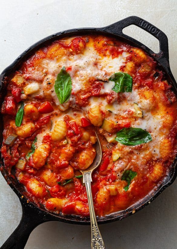 Vegan Gnocchi Pesto Bake