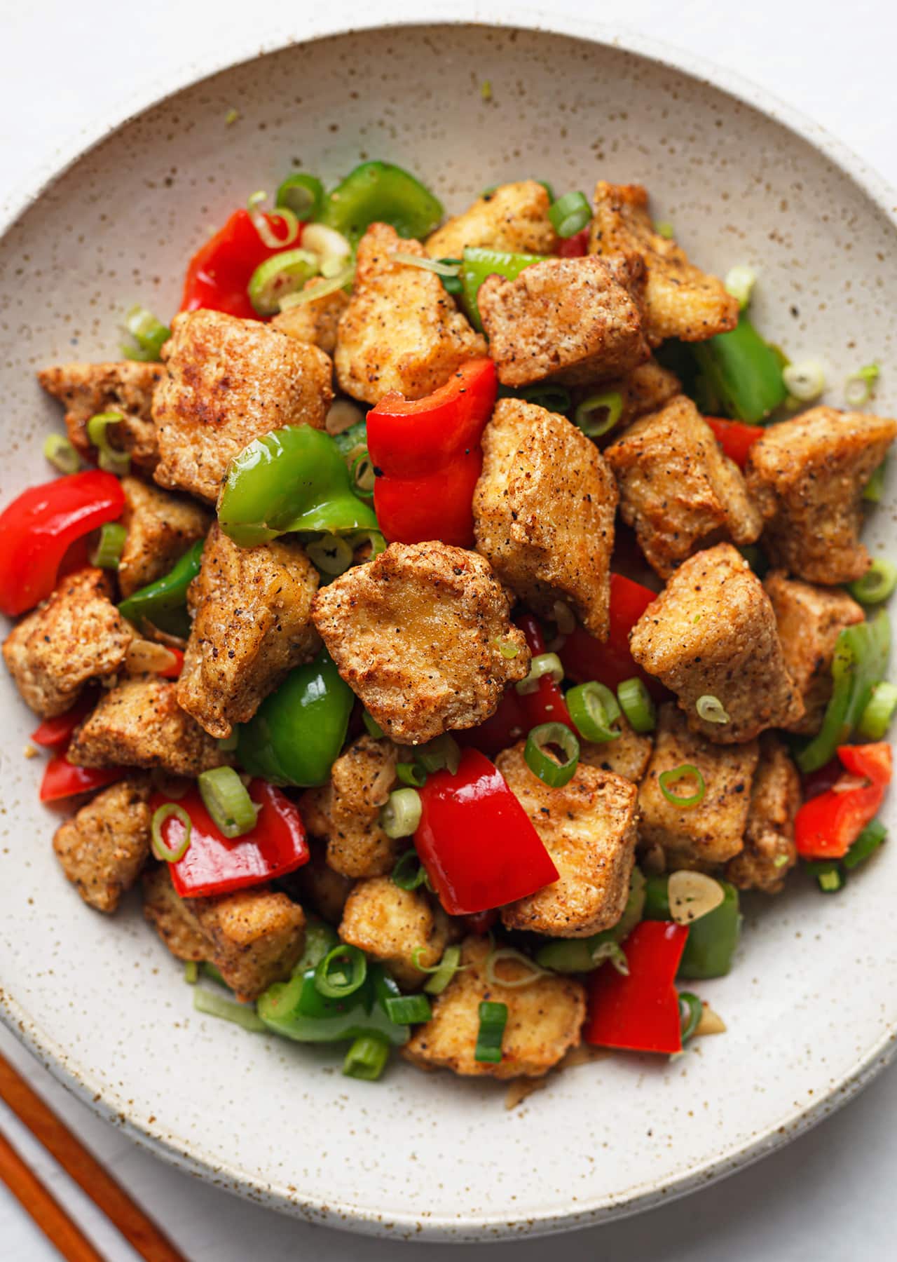 Vegan Salt + Pepper Tofu Recipe