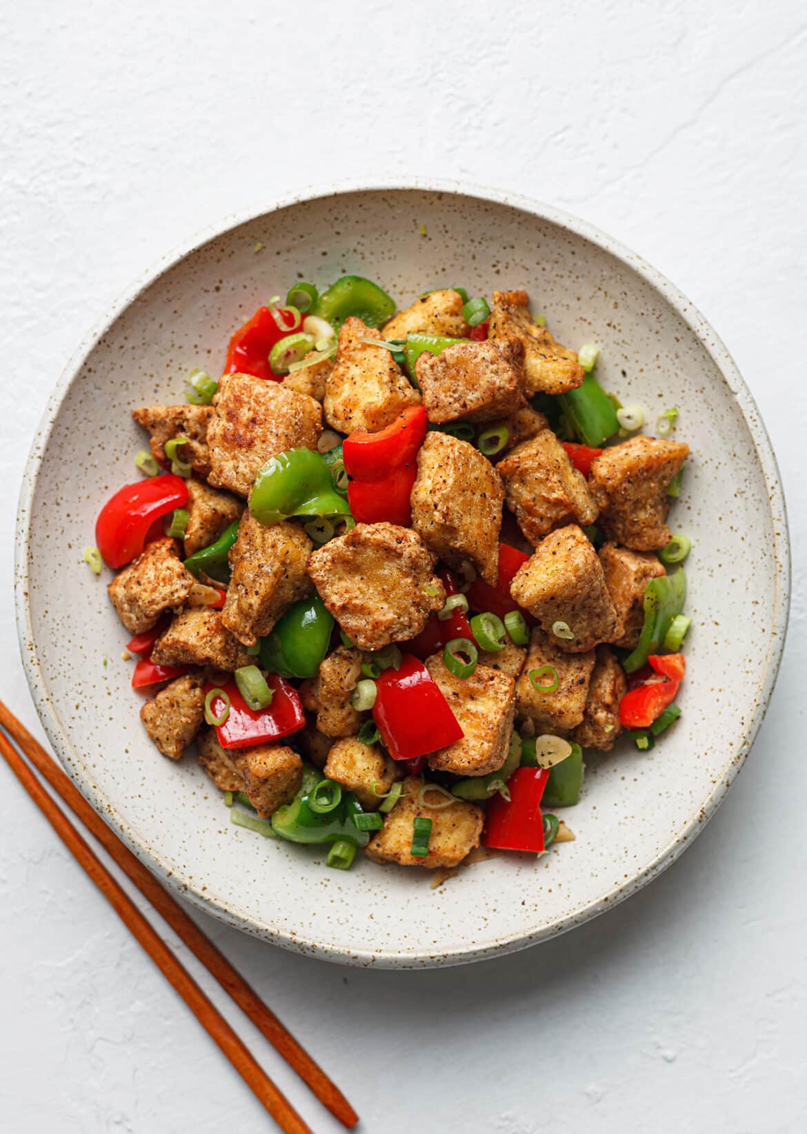 Vegan Salt + Pepper Tofu Recipe