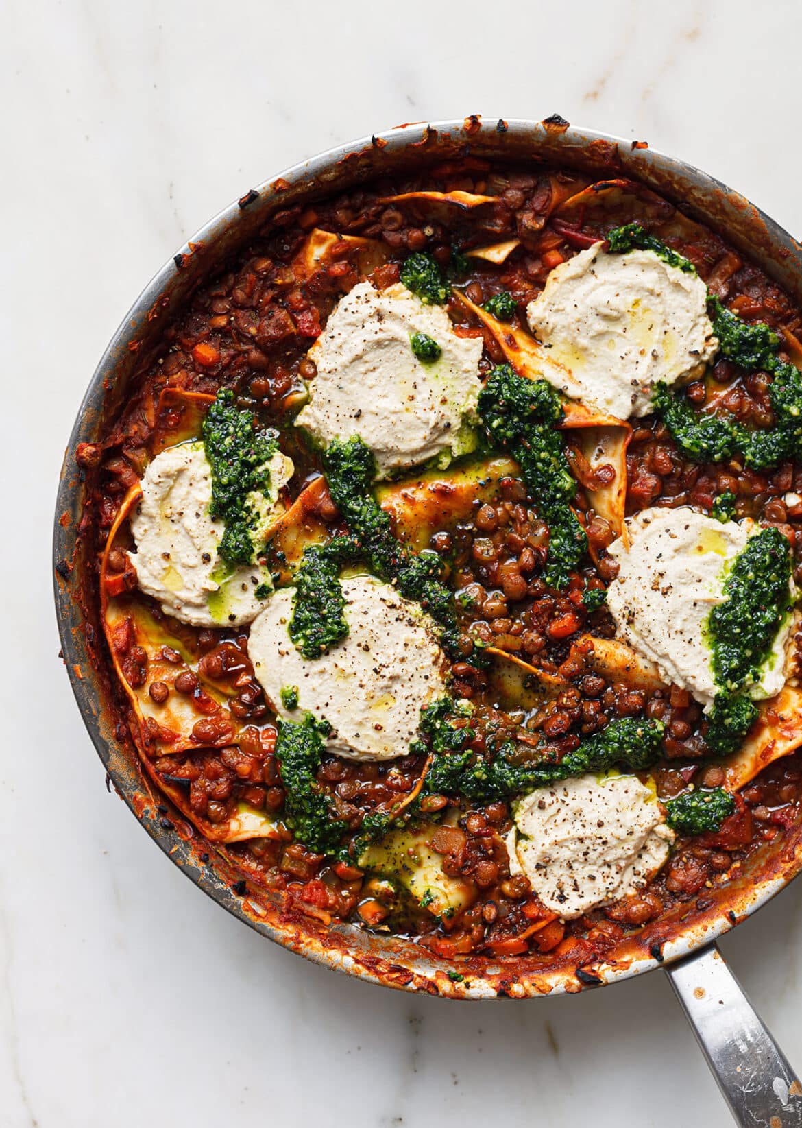 One Pan Lentil Lasagne - SO VEGAN