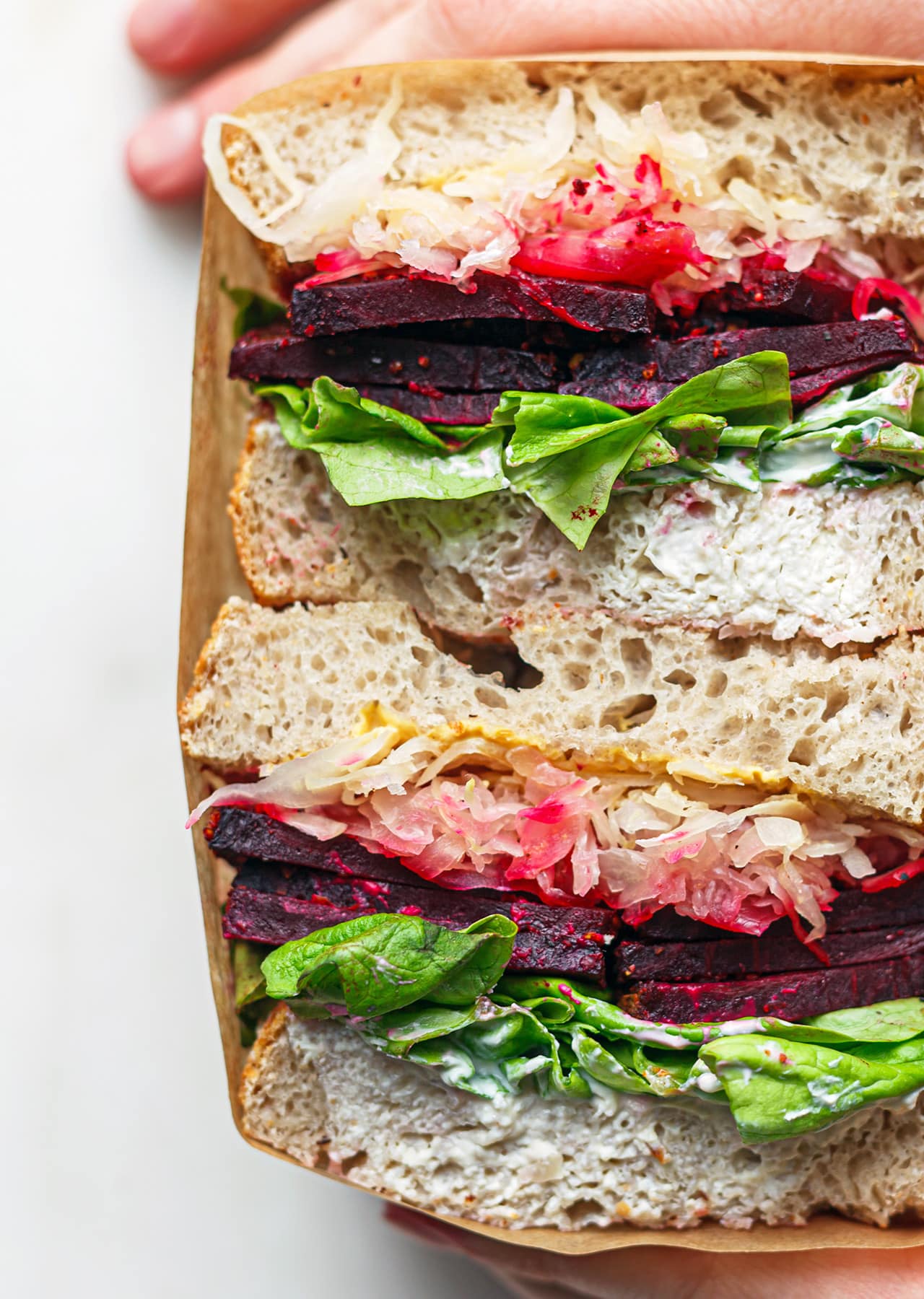Vegan Beetroot Pastrami Sandwich Recipe
