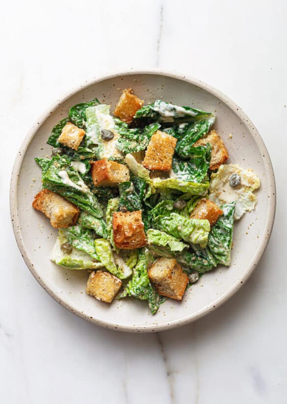 Vegan Miso Caesar Salad Recipe