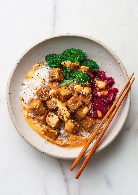 Vegan Miso Ginger Tofu Kimchi Mayo Recipe