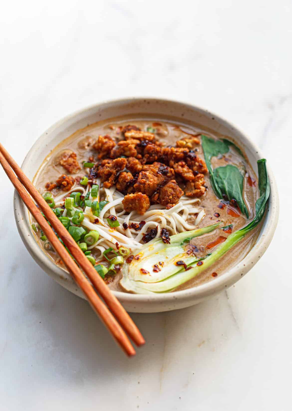 Peanut Butter Tempeh Ramen SO VEGAN