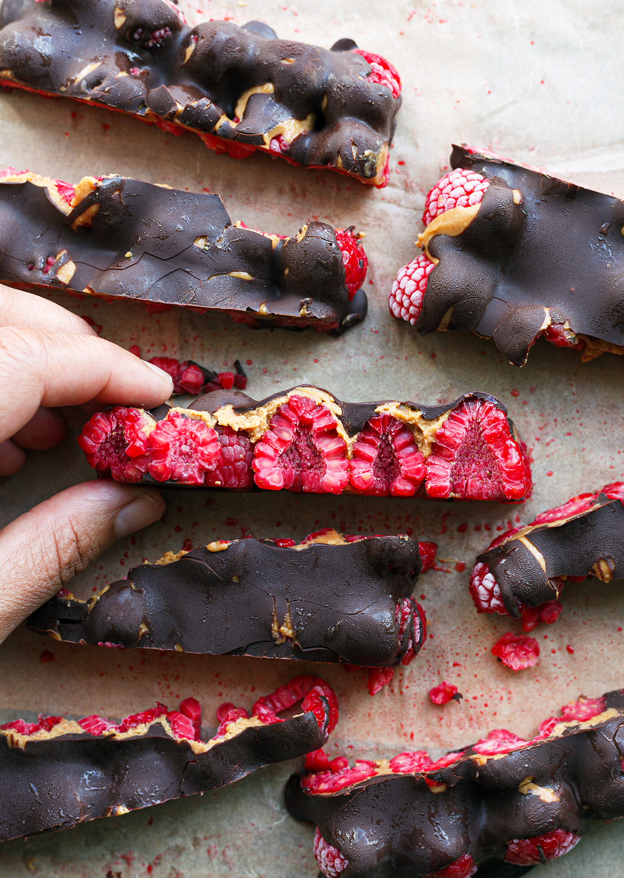 3 Ingredient PB&J Chocolate Bark
